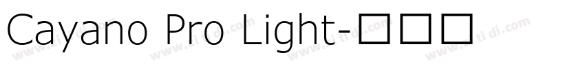 Cayano Pro Light字体转换